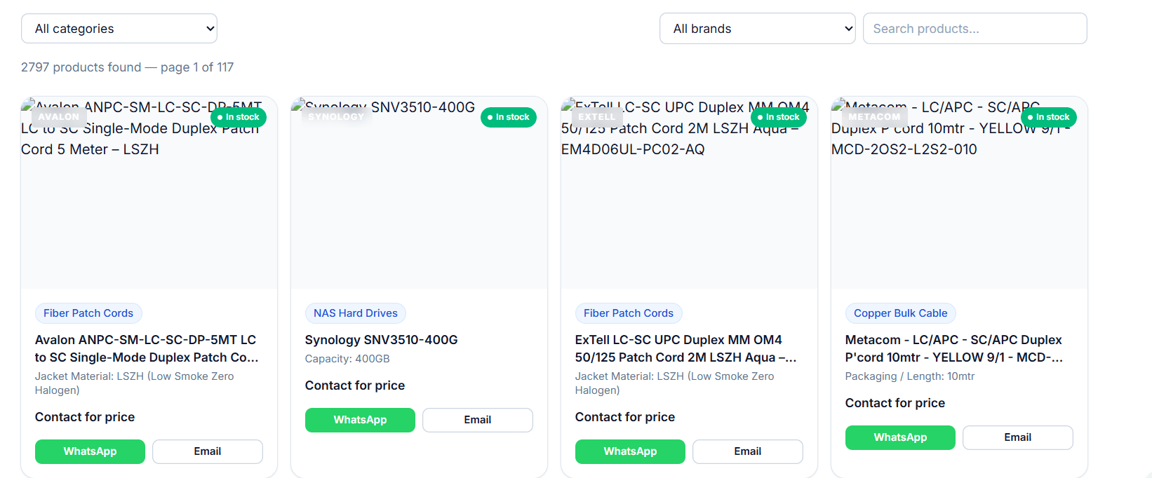NetworxHub Product Catalog